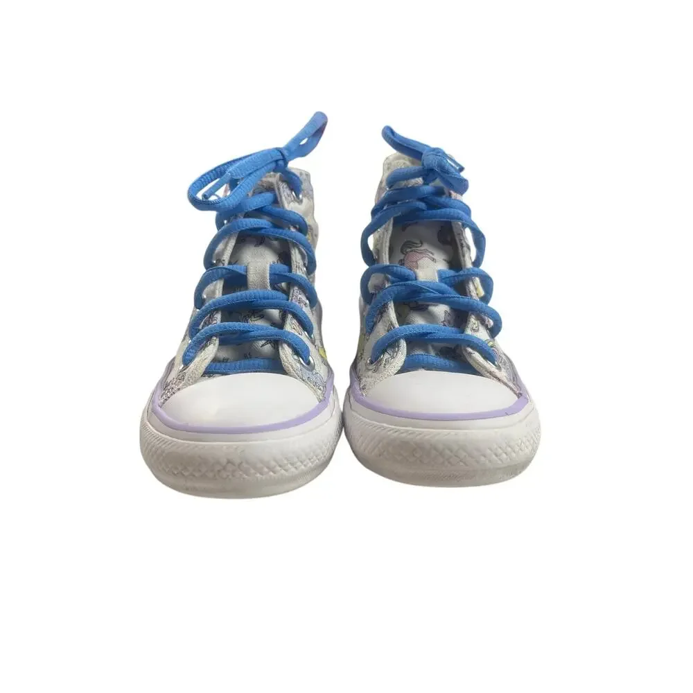 Converse Chuck Taylor High Top Kids US 11 White Violet My Little Pony Canvas